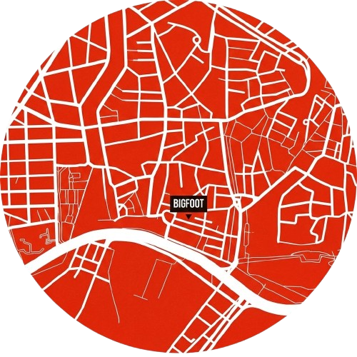 Map showing the location of The Bigfoot Bar